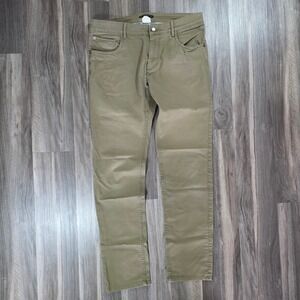 Mango MNG Man Pisa 5 Pockets Pants Khaki Tan Slim Fit Size 34x31